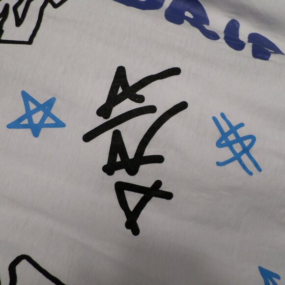 FWRD Denim White Graffiti Fashion Tee Mens Sz XL NWT - Picture 6 of 14